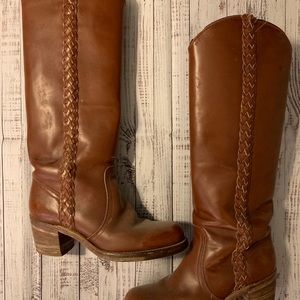 Frye 8549 Braided Campus Riding Boots